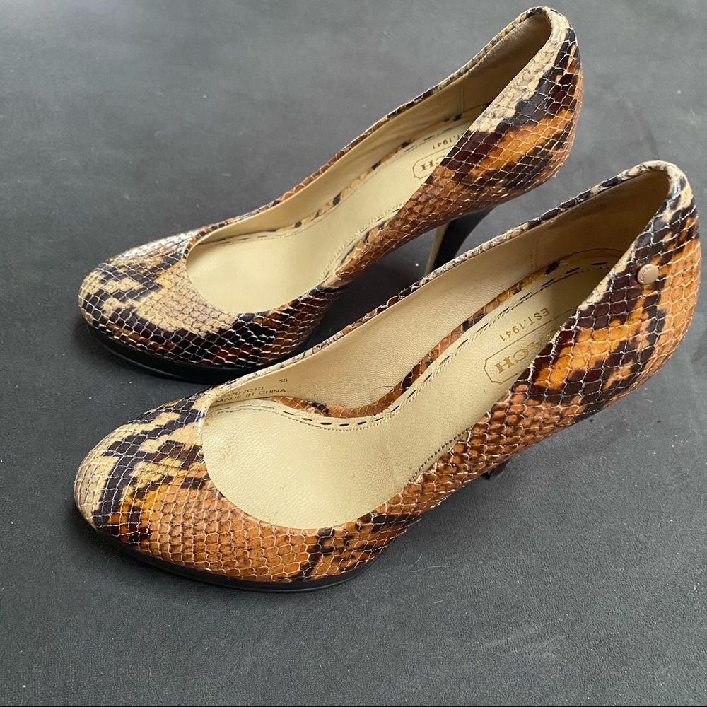 Coach Buffy Printed Python Platform Pumps - image 5